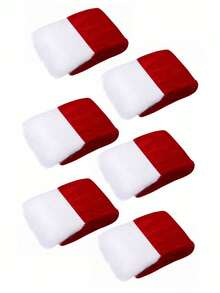 2PCS/4PCS/6PCS DIY Chair Sash Ribbon With Faux Fur Trim, Reusable Soft Fabric Decorative Sash For Dining Chair, Make Your Own Bow For Christmas Dinner Party, Flexible Long Strap For Chair Back, Wreath, Garland, Indoor Festive Decoration - Red - View 11