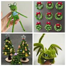101 Pcs DIY Chenille Stem Set + Video Tutorial– 31 Colors Encrypted Chenille Stems, 30cm Fuzzy Pipe Cleaners – Suitable For Valentine's Day, Party Decoration, Christmas Decor And More– High Quality – Adult Crafts And Commercial Use - Monochrome - View 10