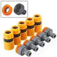 10pcs Hose Faucet Quick Connector 3/4 & 1/2 Inch Graden Hose Water Tap Threaded Connector Faucet Adapter For Garden Irrigation - A - View 7