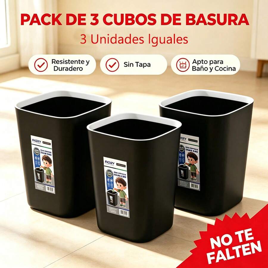 Trash Cans - Negro - View 1