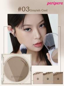 lilybyred K-Beauty Peripera Luv Beam 腮紅膏 + V臉修容盤，細緻觸感，光澤亮麗，絲絨妝感腮紅，霧面粉體，韓系彩妝套組 - 腮紅修容高光套裝 - 查看 9
