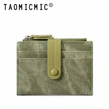 Women's Bifold Short Wallet Canvas With Card Slot ID Window Zipper Coin Purse Classic Vintage Portable For Daily Commute Birthday Gifts - Multicolor - View 13