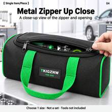 TKIGZNW A016 Compact Hardware Storage Bag,1Pc,Oxford Cloth Hand‑Carry Pouch For Carpenter House Inspector DIY Home Renovation Repair - Black - View 4