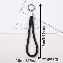 Creative Luxury Full Diamond Keychain Pendant Luggage Diamond Chain Short Wrist Rope Mobile Phone Hanging Rope Wholesale - Multicolor - View 2