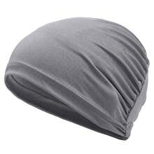 Solid Color Wide Brim Design Women's Pullover Fashion Elastic Beanie Casual Maternity Hat - Multicolor - View 10