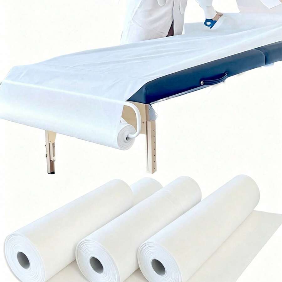 50張/捲一次性床單 - 不織布材質、無香料、尺寸70x53cm,適用於美容院、水療中心、按摩床、紋身工作室、按摩床罩 | 柔軟觸感 | 一次性使用 - 彩色 - 查看 1