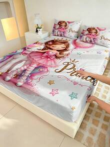 Bộ ga giường bọc tên cá nhân hóa 2/3 món, bộ chăn ga gối in họa tiết bé gái tùy chỉnh, quà sinh nhật độc đáo cho bé gái, họa tiết sao hồng ngọt ngào cùng trái tim và bóng bay, trang trí phòng ngủ gia đình bốn mùa, giặt máy được - Nhiều màu - Xem 5