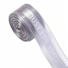 10 Yards/Roll JUST FOR YOU English Print Mesh Ribbon 2.5cm Polyester Material Gift Flower Packaging Ribbon Valentine's Day/Anniversary/Wedding/Birthday Party Decoration Ribbon Clothing Hair Accessories Bow DIY Double-Sided Colorful Woven Ribbon - Ribbon - View 18