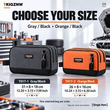 TKIGZNW A017 1pc Portable Dual-Compartment Tool Bag, Polyester Oxford Fabric Handheld Hardware Storage Bag, Suitable For Repairmen, Electricians And Carpenters Projects - Multicolor - View 9