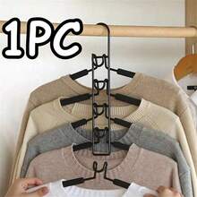 1 Five-Layer Durable Space-Saving Hanger - 5-In-1 Multi-Layer Metal Design With Anti-Slip Foam Padding For Easy Storage, Space-Saving Travel And Daily Necessities - Multicolor - View 2