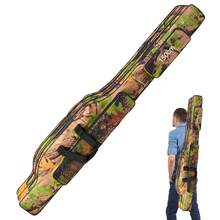 LEOFISHING Portable Foldable Fishing Tackle Bag, Big Belly Fishing Rod Case, Hand & Shoulder Carry Fishing Gear Storage Bag With Extra Pockets For Sea Rods Lures Fishing Accessories, 130cm 150cm 3 Color Available - Multicolor - View 12