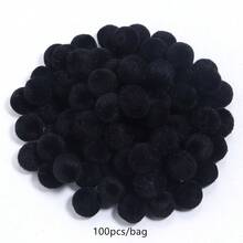 100pcs/Pack 8mm Flocked Resin Straight Hole Beads DIY Handmade Phone Chain Necklace Bracelet Autumn/Winter - Flocked Resin Beads - View 13