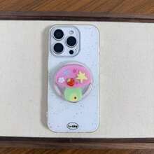 Autumn New Mushroom Phone Stand, Adhesive And Magnetic Options, Phone Back Stand, Desktop Stand, Suitable For Halloween And Christmas Gifts - Pink - View 3