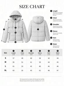 Women's Reversible Hooded Puffer Jacket, Casual Quilted Zip-Up Outerwear With Drawstring Hood And Zip Pockets - Navy Blue - View 5
