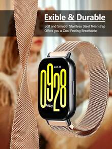 22mm 金屬錶帶，適用於 Redmi Watch 5 Active / 5 Lite，不鏽鋼材質，磁吸米蘭尼斯環形替換錶帶，男女通用 - 22mm - 查看 7