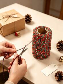 Gift Box Packaging Rope, Gift Wrapping Ribbon, Multi-Color Mixed Braided Gold Striped Cord, Suitable For Christmas Gift Wrapping, Crafts, Sewing And Holiday Decoration - Multicolor - View 5