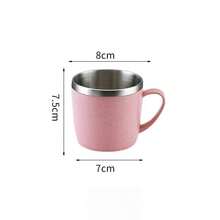 1pc Personalized Custom Small Water Cup, Customizable Text Name, 304 Stainless Steel Material, With Handle Anti-Scald Drinking Cup, Suitable For Daily Use, PP Shell Lightweight, Multiple Fresh Color Options, Home Dormitory Drinking Mug - Multicolor - View 3