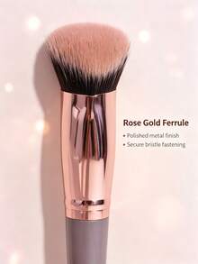 1pc Large Round Slanted Triangle Foundation Brush, Contour Brush, Multi-Functional, Seamless Application, No Makeup Absorption, Fits Facial Contour, Quick Makeup, Beginner-Friendly, Portable Makeup Tool - Multicolor - View 10