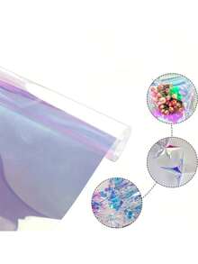 Holographic Rainbow Wrapping Paper, Cellophane, Colorful Wrapping Paper, Holographic Gift Wrapping Paper, Suitable For Handmade Decoration, Bouquets And Gifts - Multicolor - View 6