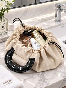 Travel Portable Drawstring Storage Bag 26 Letters Drawstring Makeup Bag Cosmetic Storage Bag Skincare Toiletries Storage Bag Travel Essentials - Multicolor - View 2