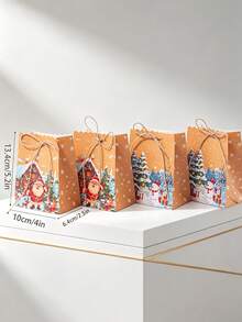 10pcs/50pcs/Pack Party Gift Boxes Christmas New Paper Boxes Christmas Candy Boxes Cookie Boxes Dessert Boxes Party Gift Paper Boxes Decorative Christmas Atmosphere Boxes - View 8
