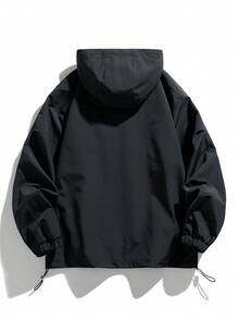 NBCT Women's Urban Casual Minimalist Utility Half-Zip Pullover Functional Jacket, Versatile Lightweight Outdoor Coat For Daily Wear, Camping And Hiking - Black - View 3