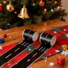 Multi-Style - Easy-Tear Residue-Free Track Tape, Featuring Black And White Design, Perfect For Project Decoration And Party Setup. It's Suitable For Double-Sided Tape, Making It An Ideal Choice For Themed Events And Fan Gatherings. - DIY Track Decoration - View 9