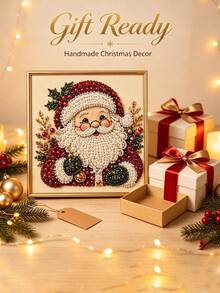 Shiny Pearl Bead DIY Diamond Painting Craft Kit, Vintage Country Christmas Style, Multiple Pattern Options, Ideal Christmas Gift For Living Room, Bedroom And Indoor Decor. Both A Stress-Relieving Craft Activity And A Perfect Home Wall Decoration For Autumn/Winter And Christmas Season - A - View 7