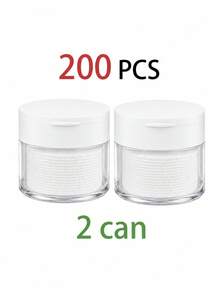 202PCS/101PCS/100PCS Soft Embossed Makeup Pad Pads With Transparent PET Jar 350ML, Double-Layer Sealed Flip Lid With Built-In Tweezers, Disposable Toner Pads For Travel And Daily Skincare Cleansing - Multicolor - View 9
