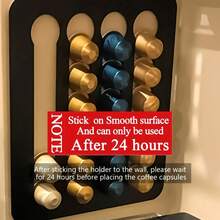 Wall-Mounted Capsule Storage Rack, Coffee Capsule Holder, Top-Mounted Coffee Dispenser With Adhesive Backing Bracket, Brushed Metal Modern Style, Suitable For Kitchen, Office, Hotel, Restaurant, No-Drill Glue Installation - Multicolor - View 7