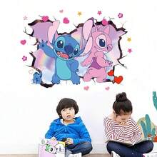 1 buah Stiker Dinding Dekoratif PVC Perekat Diri Kartun Disney Stitch, Tahan Air untuk Rumah - View 9