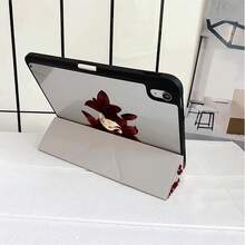 波爾多紅百合天鵝蕾絲飾邊平板保護套，附筆槽，相容 iPad 第 10 代 Smart Case/11(A16 2025)/相容 Galaxy S9/S7/S10+/相容 /相容 - 彩色 - 查看 4