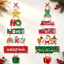 1pc/Pack New Christmas Party Decoration Hanging Christmas Tree Ornament Scene Decor Door Hanging Home Gathering Supplies - View 5