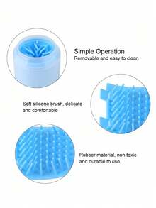 Large Dog Paw Cleaner - 2-In-1 Silicone Dog Paw Wash Cup And Brush Cleaner, Portable Muddy Paw Cleaning Essential, Ideal Gift For Pet Owners - Multicolor - View 6