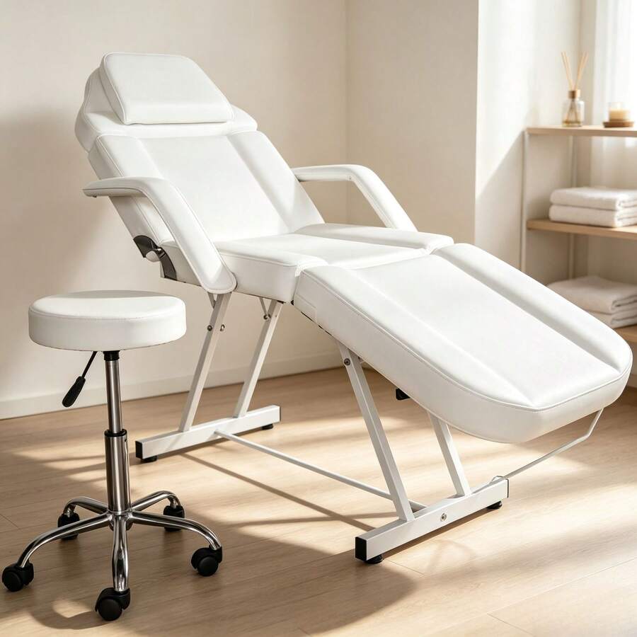Spa Massage Table - White - View 1