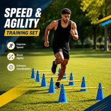 Agility Training Obstacles, Adjustable Height Agility Training Set, Sports Training Equipment - Multicolor - View 6