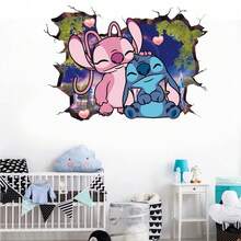 1 buah Stiker Dinding Dekoratif PVC Perekat Diri Kartun Disney Stitch, Tahan Air untuk Rumah - View 11