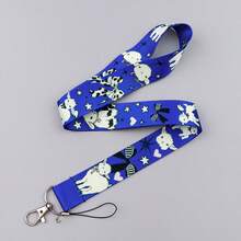 1 Piece Cute Cartoon Lamb Print Lanyard ID Card Holder, Blue Sheep Badge Cover, Neck Strap For Student Office Work, Lovely Gift - Multicolor - View 9