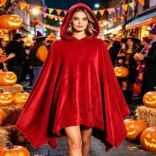 Halloween New Gold Velvet Bat Cape Zombie Cloak Shawl Cosplay - Multicolor - View 2