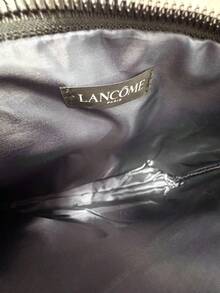 Portable Champagne Gold Travel Makeup Bag With 3 Embossed Logo, Toiletry Storage Cosmetic Bag For Personal Use Or Gift - Lancôme Makeup Bag - Champagne - View 7