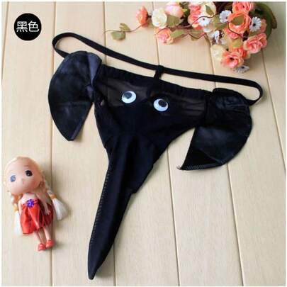 Con diseño de trompa de elefante roja, semitransparente, cómodo y transpirable para bromas, chistes navideños o atuendo casual - Regalo divertido para hombres