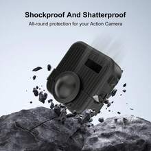 For MAX2 PULUZ Body Silicone Protective Case With Dual Lens Caps Cover & Strap (Black) - View 5
