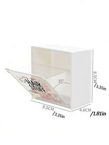 Wall-Mounted Storage Box With Cute Hair Accessory Pattern - Cosmetic Organizer, Flip-Top Storage Box, Jewelry Box, Plastic Storage Rack, Storage Box For Cotton Pads, Cotton Swabs, Hair Ties, Lipstick, Used For Organizing And Storing Dental Floss, Hairbands, Hair Clips, Powder Compacts And Other Items. Suitable For Home, Dorm, Commercial Space, Bathroom, Room Decor, Also As Christmas Or Holiday Gift. - Multicolor - View 11