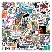 50Pcs Outdoor Climbing Aesthetic Stickers, Decals For Water Bottle Laptop DIY Crafts - Multicolor - View 7