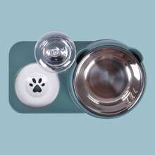 Automatic Refill Pet Water And Food Bowl Set, Stainless Steel Feeding Bowl With 500ml Water Bottle, Suitable For Cats And Small Dogs, 2-In-1 Pet Feeding And Watering Station - 2-in-1 - View 10