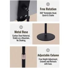 Adjustable Monitor Stand Height Portable Vesa Monitor Tablet Holder Up To 25cm - Black - View 10