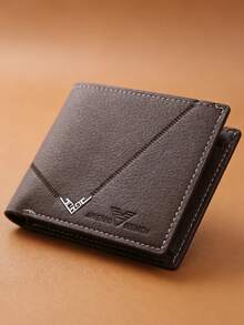 3pcs Men's PU Leather Short Wallet Set, Fashionable Soft Plaid Design, Large Capacity, Multiple Card Slots - Multicolor - View 8