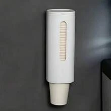 Disposable Cup Holder Automatic Dispenser, Water Cup Paper Cup No-Drill Water Dispenser Storage Rack, Wall-Mounted For Home Use - A - View 7