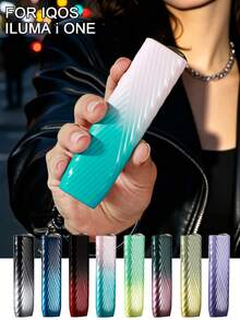 BLBLBL 1set Brand New Gradient Multicolor Portable Anti-Slip Protective Case Designed For New IQOS ILUMA I ONE + 1 Replacement Shell, Compatible With ILUMA ONE, TPU Material Wear-Resistant And Scratch-Resistant, Not Easily Deformed, Suitable For Daily Use - Gradient Style - View 2