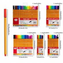 24-Color Pouch Set Of Fine Line Markers, Water-Based Fine Tip Drawing Pens, Portable Outline Pens, Hand-Drawn Sketching Contour Pens, Art Supplies For Students And Adults, Doodle, Greeting Card Making, Stationery Gift - Sets - View 4